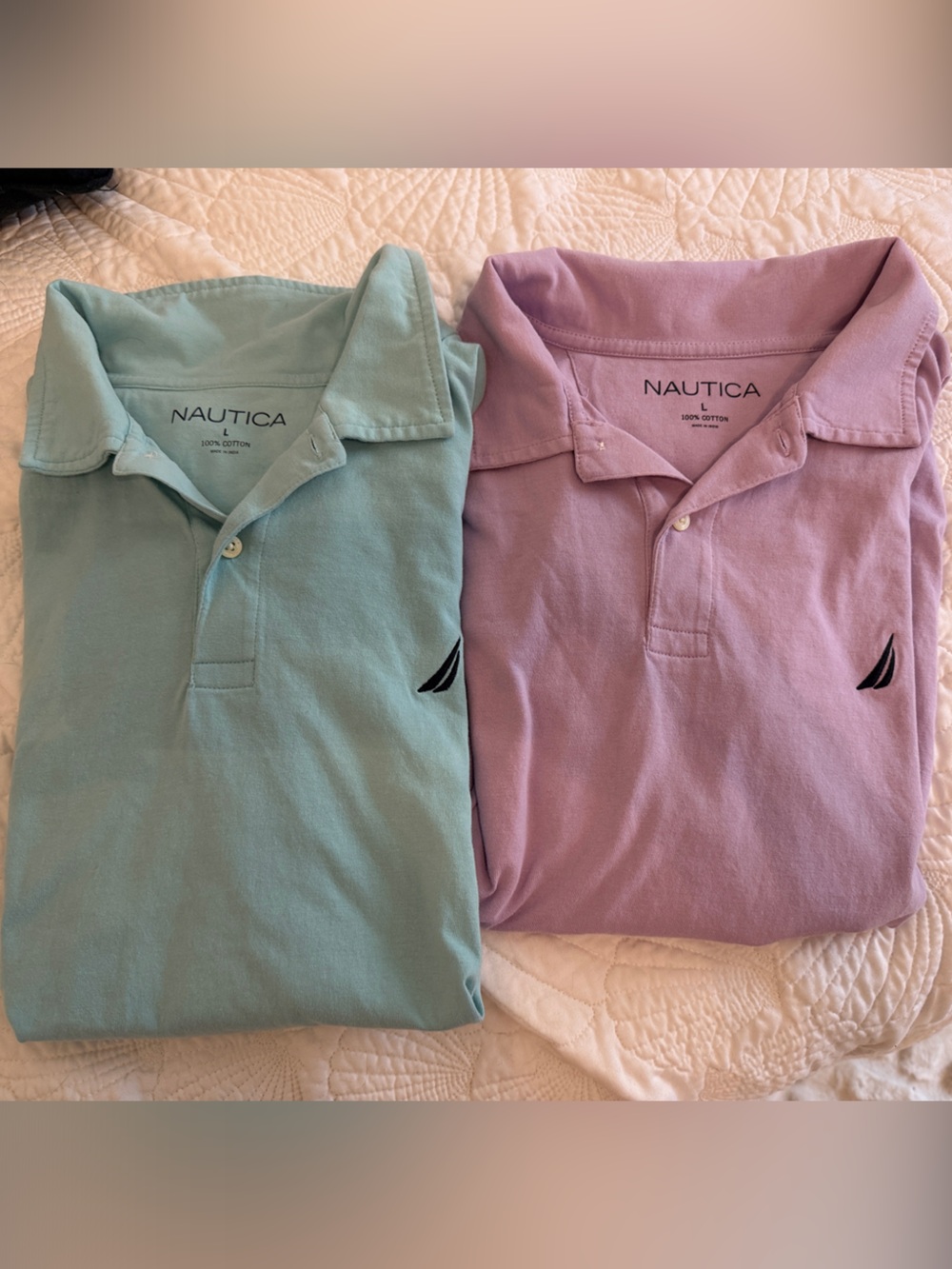 Nautica Men's Polo Pack - Mint Green and Lavender